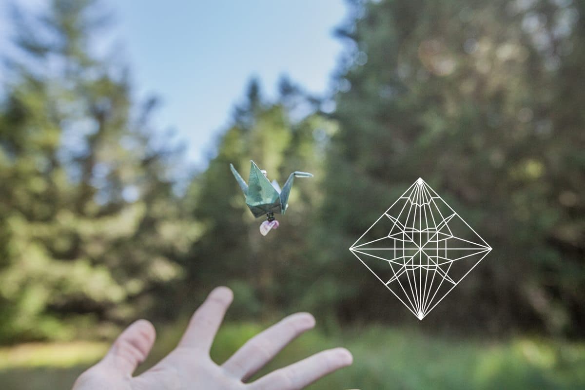Origami Crane Keychain